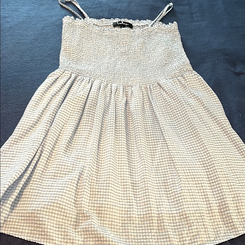 Smocked checkered sundress